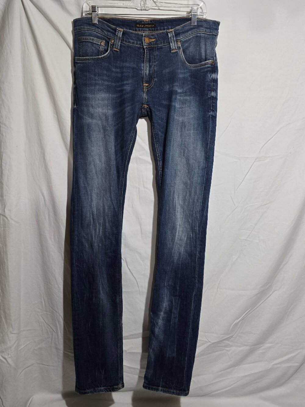 Nudie Jeans Co Tight Long John Organic Cotton Jeans - Org Grey Blues - Sz 32x36*